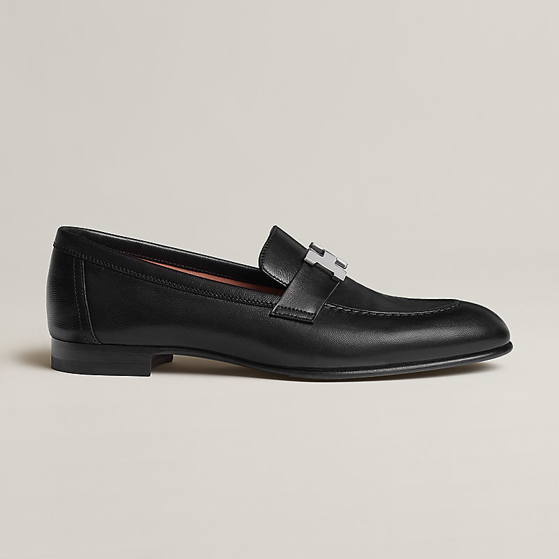 【洗練されたデザイン】HERMES★Mocassins Paris ゴールデン paris-loafer--242138Z DR-front